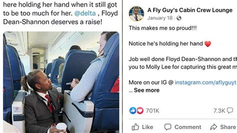 Flight Attendant Goes Viral Sitting With Frightened Passenger “he Explained Every Sound And