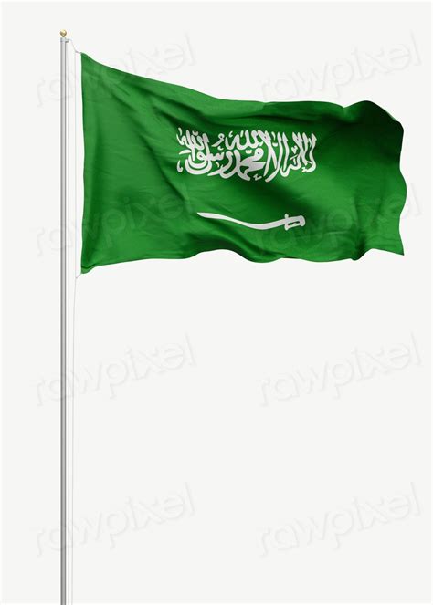 Flag Saudi Arabia Collage Element Premium Psd Rawpixel
