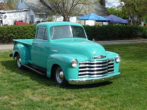 Green Mint 1953 Chevrolet Pickups 5 Window Vintage Vintage Trucks For