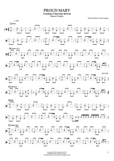 Proud Mary Tab By Creedence Clearwater Revival Guitar Pro Compacted