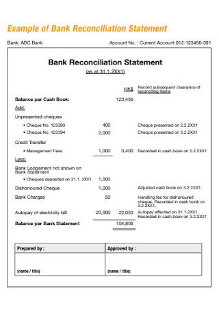 FREE 16 Bank Reconciliation Statement Samples PDF Word