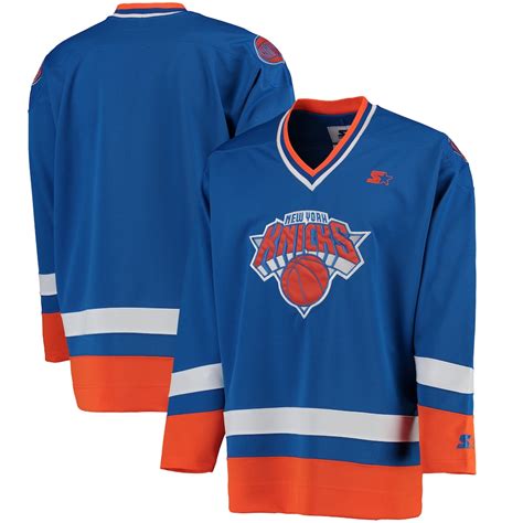 G-III Sports by Carl Banks New York Knicks Royal/Orange Hockey Jersey