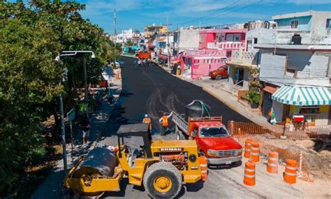 Avanzan los trabajos de pavimentación en la Avenida Perimetral de Isla