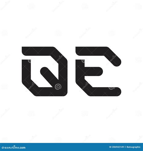 Icono Del Logotipo Del Vector De La Letra Inicial Qe Ilustración del