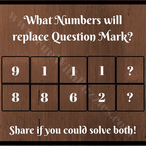 Number Question Game Tricky Maths Mind Puzzles