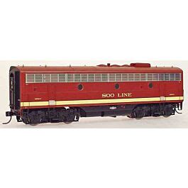 Intermount Emd F B Phase I Standard Dc Soo Line Maroon Yellow