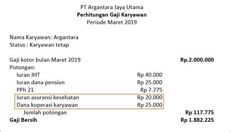 Contoh Perhitungan Gaji Karyawan Excel Contoh Slip Gaji Karyawan Riset