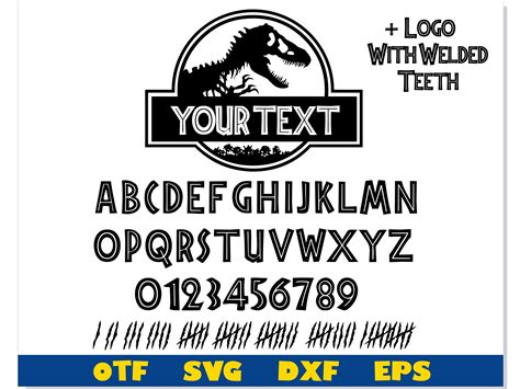 Jurassic Park Font svg ttf, Jurassic Park Logo With welded T - Inspire Uplift