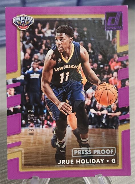 2017 18 Panini Donruss Press Proof Purple 93 Jrue Holiday 199 For