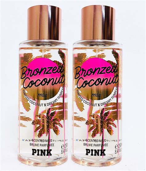 2 Victoria S Secret Pink BRONZED COCONUT Mist Body Spray Perfume 8 4 Oz