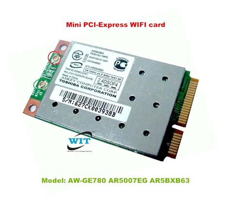 AzureWave AW GE780 AR5BXB63 AR2425 802 11b G 802 11b G Mini PCI E