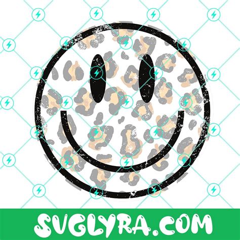 Leopard Smiley Face Png Retro Smiley Png Distressed Happy Face Png