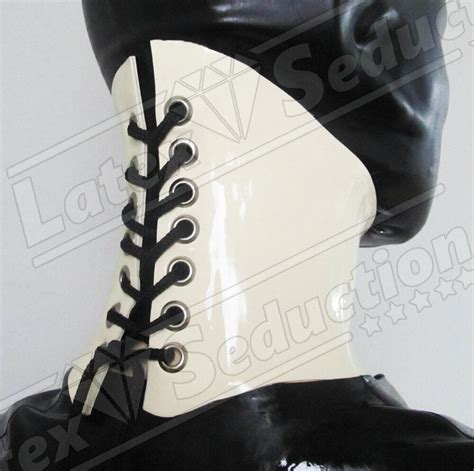 Heavy Rubber Posture Collar Corset Latex Gummi Korsett Hals Halsband Ebay