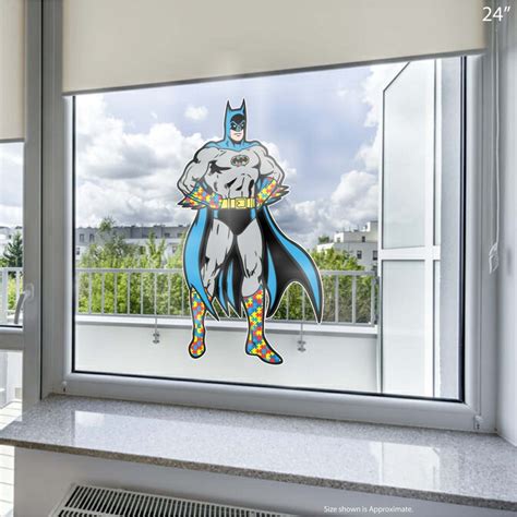 Batman Style Autism Awareness Static Cling Decal