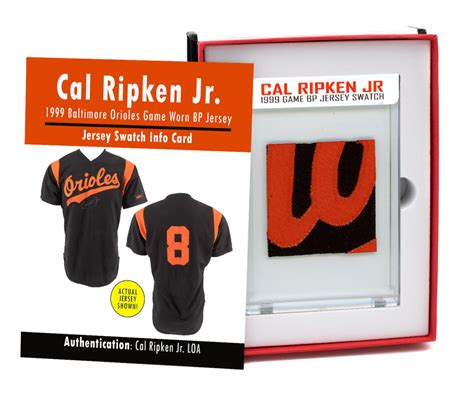 Cal Ripken Jr Orioles Game Worn Bp Jersey Mystery Swatch Box