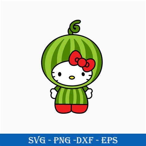 Hello Kitty Watermelon Svg, Hello Kitty Fruits Svg, Hello Ki | Inspire ...