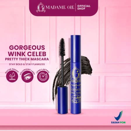 Promo Madame Gie Gorgeous Wink Celebs Pretty Thick Mascara Waterproof