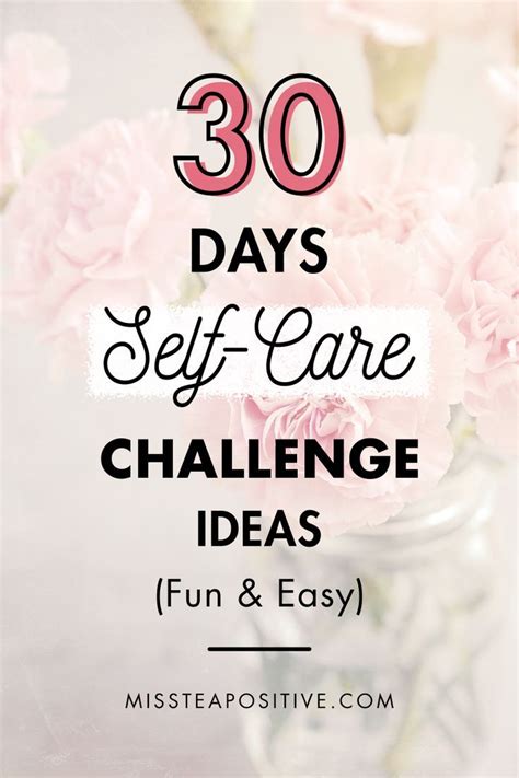 30 Day Self Care Challenge Ideas Miss Tea Positive Self Care