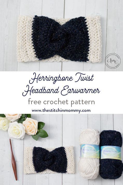 Herringbone Twist Headband Earwarmer Free Crochet Pattern