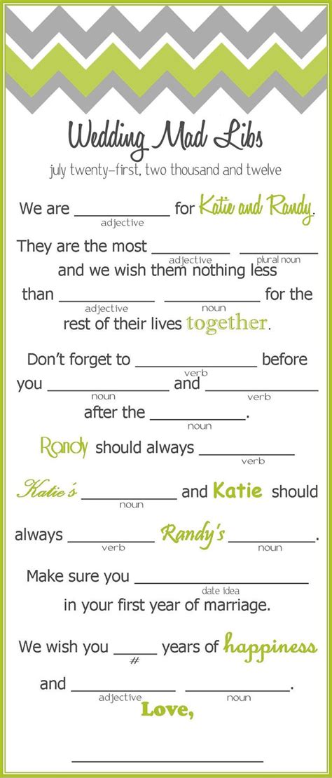 Wedding Vows Mad Libs Free Printable Free Printable Templates