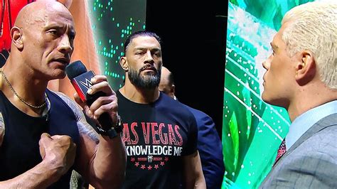 Several Wwe Stars React To Cody Rhodes Roman Reigns The Rock At