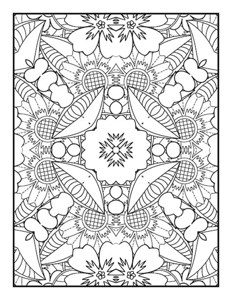 Livre De Coloriage De Fleurs Pour Adultes Illustration De Fleurs