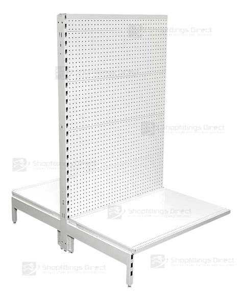 Double Sided Flat Pegboard Back 550mm Base Gondola Units Shopfittings