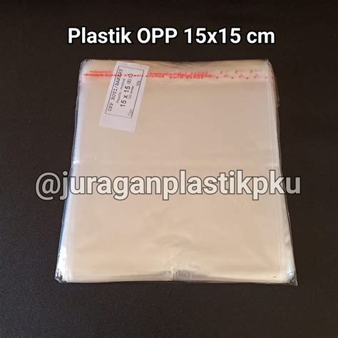 Jual Plastik OPP LEM 15x15 Cm Isi 100 Lembar Seal Roti Cookies CD