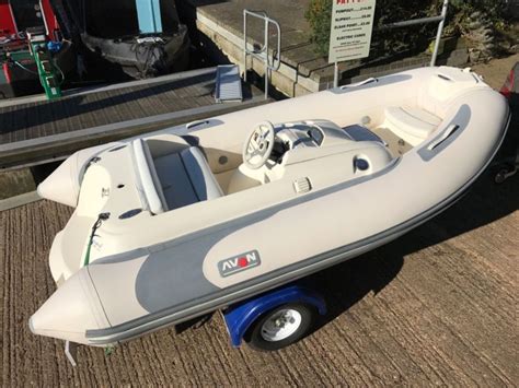 Avon Seasport Hypalon Jet Rib Rigid Inflatable Boat Including Roller