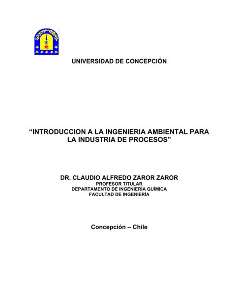 Introduccion A La Ingenieria Ambiental Para La