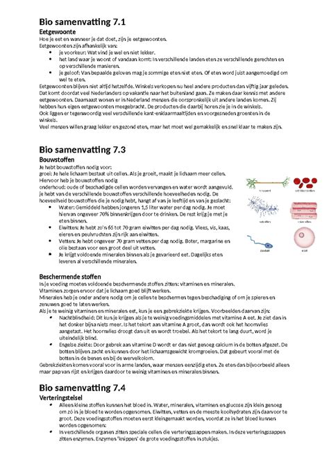 Bio Samenvatting H En H Vwo En Of Bio Samenvatting