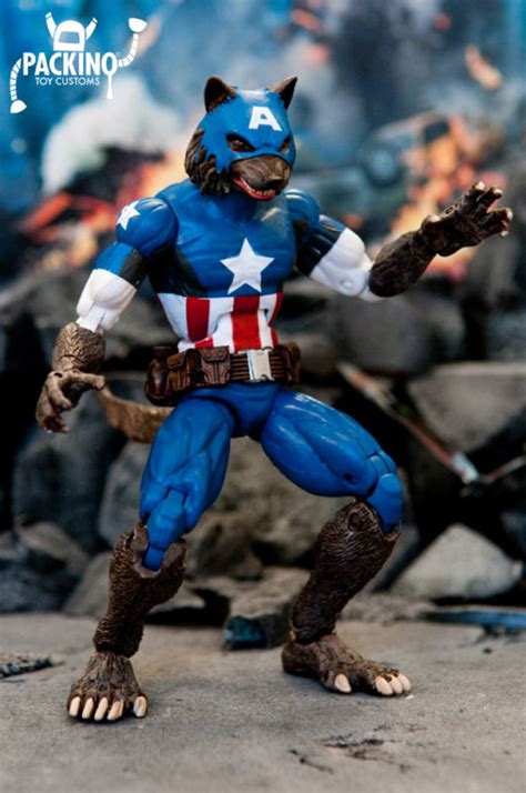 Werewolf Captain America Cap Wolf Marvel Legends Custom Action Figure