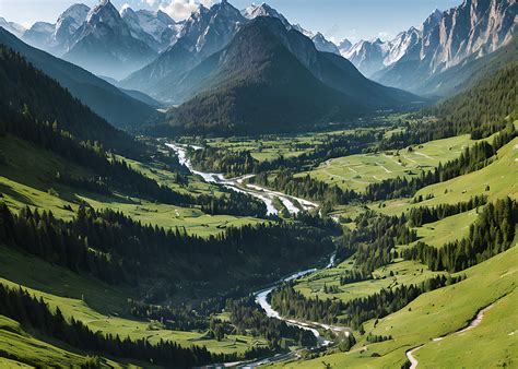 Beautiful Nature In High Mountains And Deep Valleys Background Nature