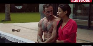 XXXSHADES CANELA SKIN BIG BOOTY LATINA COLOMBIANA ORGASM BY THE POOL WITH THE NEW GARDENER