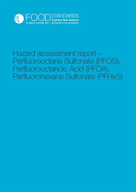 Perfluorinated Chemicals In Food Hazard Assessment Summary