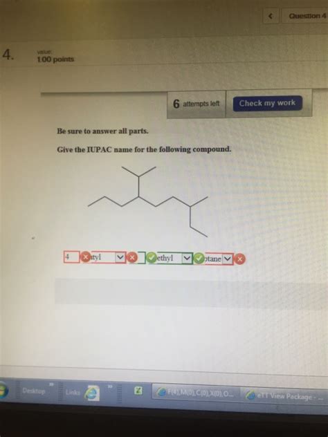 Solved Give The Iupac Name For The Following Compound Chegg