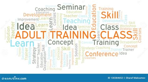 Adult Training Class Word Cloud Stock Illustration Illustration Of