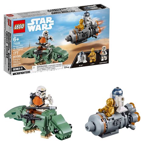 LEGO Star Wars Escape Pod Vs Dewback Microfighters 75228 Collectible