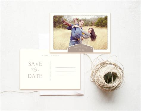 Save The Date Postcard Photography Template Engagement