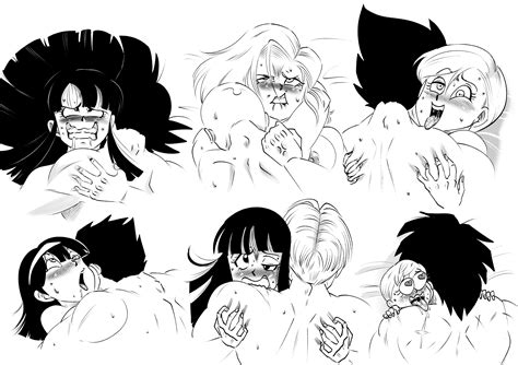 Rule 34 6boys 6girls Ahe Gao Android 18 Biting Lip Blush Breasts Broly Broly Dragon Ball