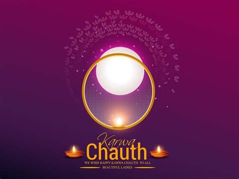 Premium Vector Happy Karwa Chauth Festival Card With Karwa Chauth Is