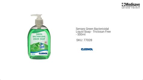 Senses Green Bactericidal Liquid Soap Triclosan Free 500ml 77028 Youtube