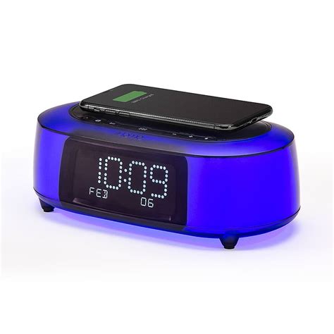 IHome TimeBoost Glow Color Changing Bluetooth Alarm Clock Speaker