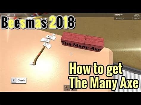 Roblox Lumber Tycoon How To Get The Many Axe Beesmas