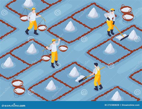 Salt Production Infographics Cartoon Vector Cartoondealer