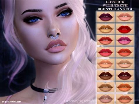 ANGISSI S Lipstick With Teeth Gentle Angel In 2023 Sims Sims 4 Sims