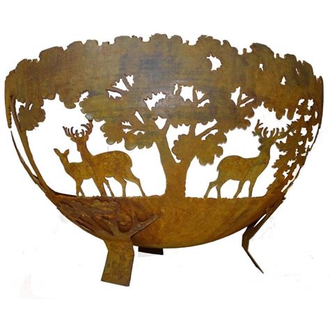 Laser Cut Fire Bowl Wildlife XL Esschert Design USA