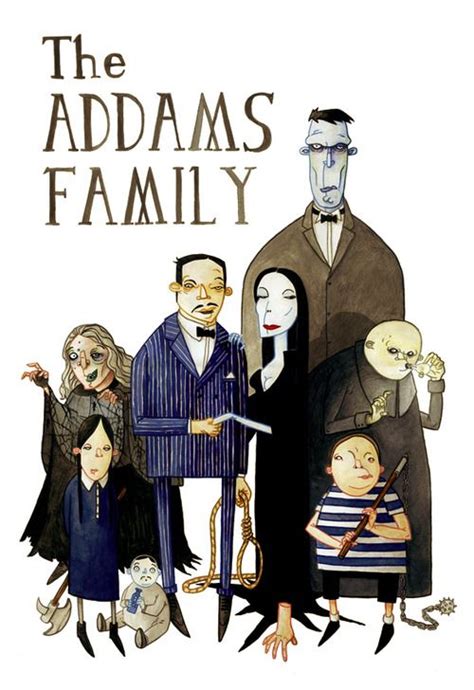 The Addams Family | Addams family cartoon, Addams family, Family painting