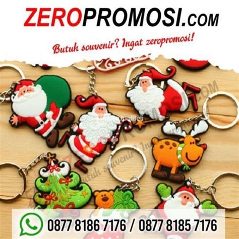 Souvenir Unik Menarik Gantungan Kunci Rubber Edisi Natal Di Tangerang