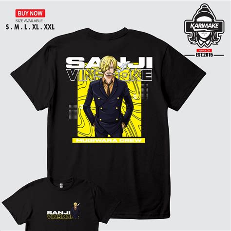 Jual Karimake Kaos Baju One Piece Vin Smoke Sanji Kaos Anime Shopee